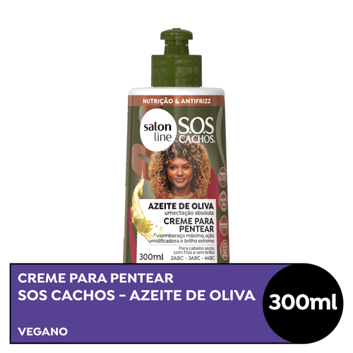 Creme para Pentear Salon Line SOS Cachos Azeite de Oliva 300ml