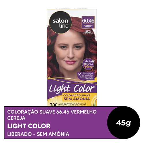 Tintura Salon Line Light Color Profissional Vermelho Cereja 66.46