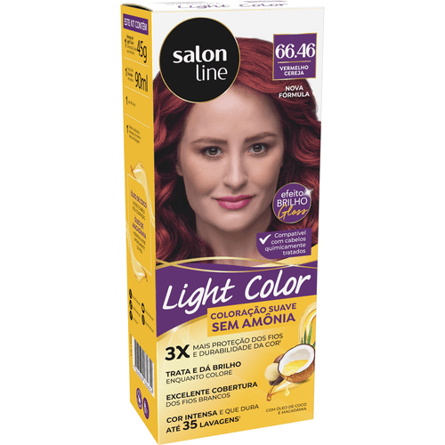 Tintura Salon Line Light Color Profissional Vermelho Cereja 66.46