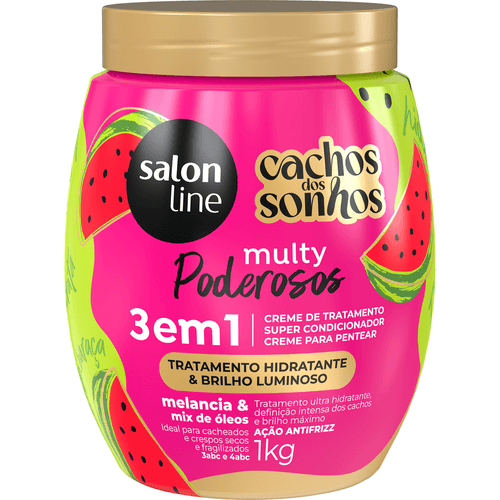 Creme de Tratamento Salon Line Multy Poderosos Ação Antifrizz Cachos dos Sonhos 1kg