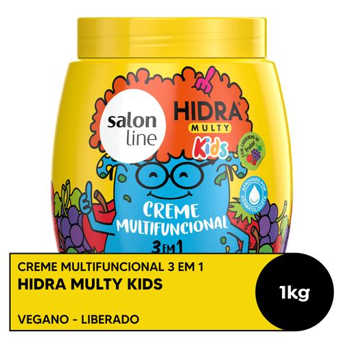 Creme Multifuncional Salon Line 3 em 1 Hidra Kids Multy 1kg