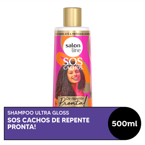 Shampoo Ultra Gloss Salon Line SOS Cachos de Repente Pronta! 500ml
