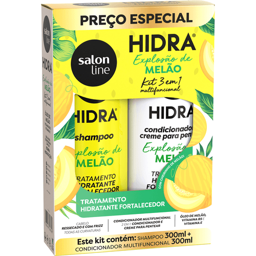 Kit Shampoo e Condicionador Salon Line Melão Hidra 300ml