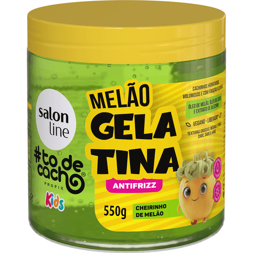 Gelatina Antifrizz Salon Line #To De Cacho Kids Melão 550g