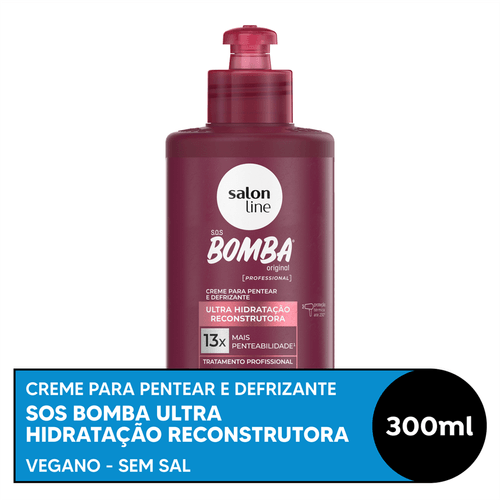 Creme para Pentear Salon Line SOS Bomba Ultra-Hidratação Reconstrutora 300ml