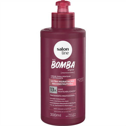 Creme para Pentear Salon Line SOS Bomba Ultra-Hidratação Reconstrutora 300ml