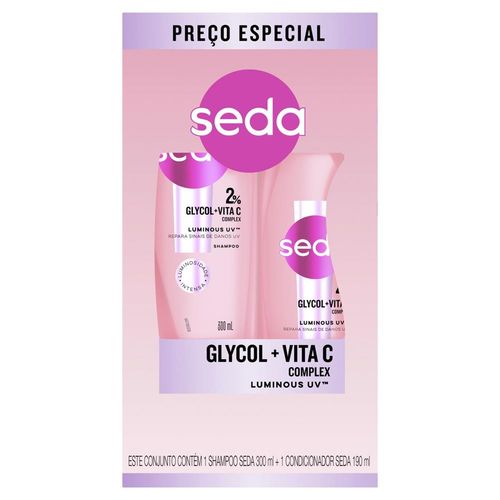 Kit Seda Glycol Vita C Complex Shampoo 300ml + Condicionador 190ml Luminous UV