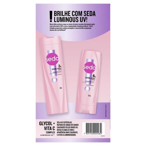 Kit Seda Glycol Vita C Complex Shampoo 300ml + Condicionador 190ml Luminous UV