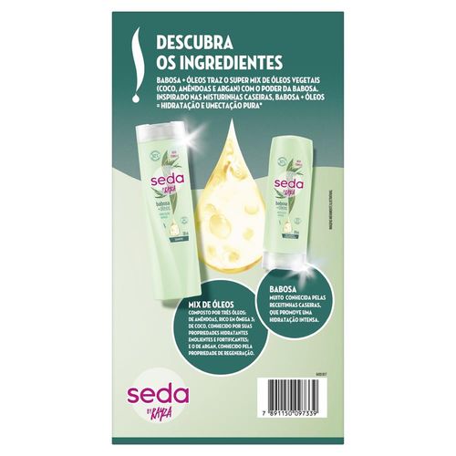 Kit Seda by Rayza Shampoo 300ml + Condicionador 190ml Babosa + Óleos