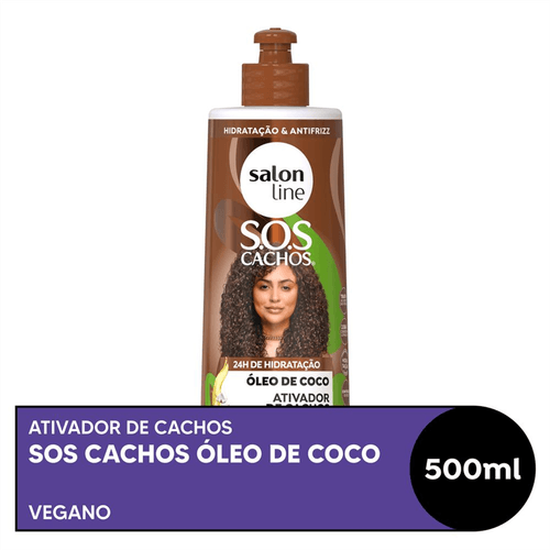 Ativador de Cachos Salon Line SOS Cachos Óleo de Coco 500ml