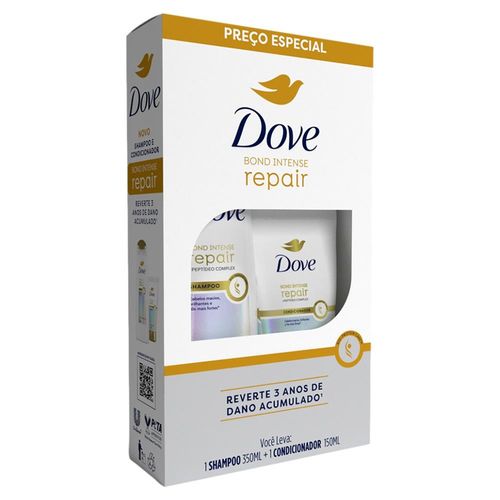 Kit Dove Shampoo 350ml + Condicionador 175ml Bond Intense