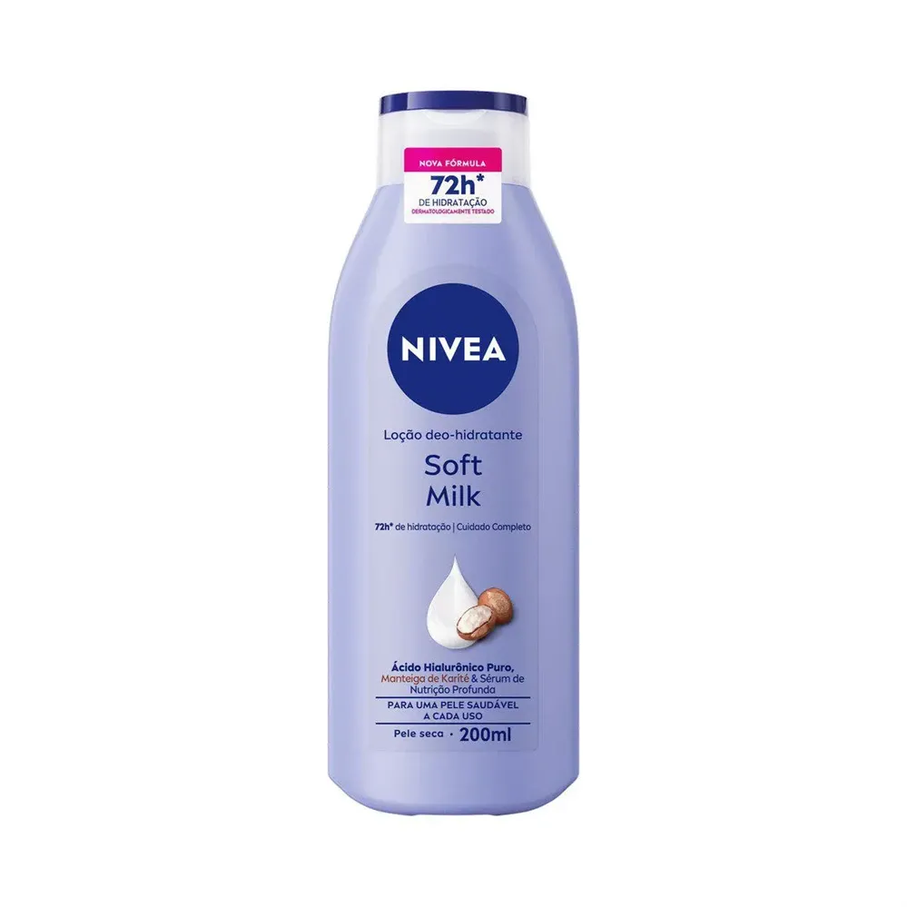Loção Deo-Hidratante Nivea Soft Milk 200ml