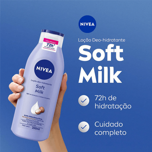 Loção Deo-Hidratante Nivea Soft Milk 200ml
