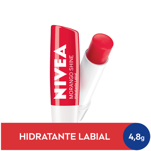 Nivea Hidratante Labial Morango Shine 4,8 g