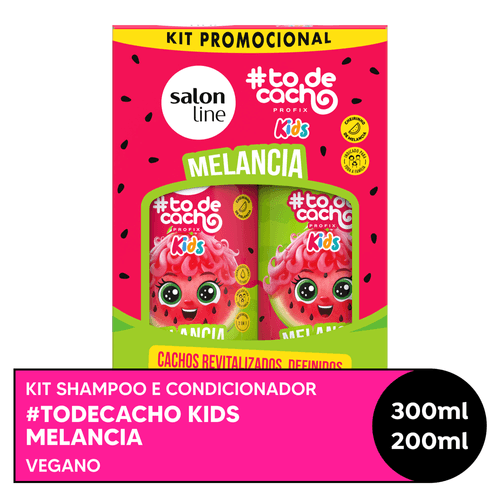 Kit Shampoo 300ml + Condicionador 200ml Salon Line #ToDeCacho Melancia Kids