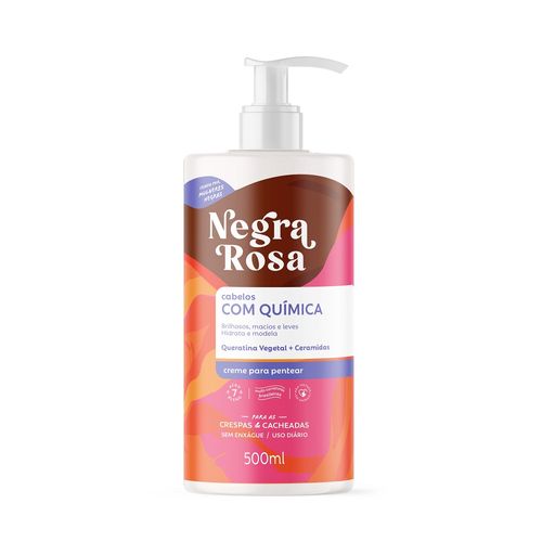 Creme Para Pentear Com Química Negra Rosa 500ml