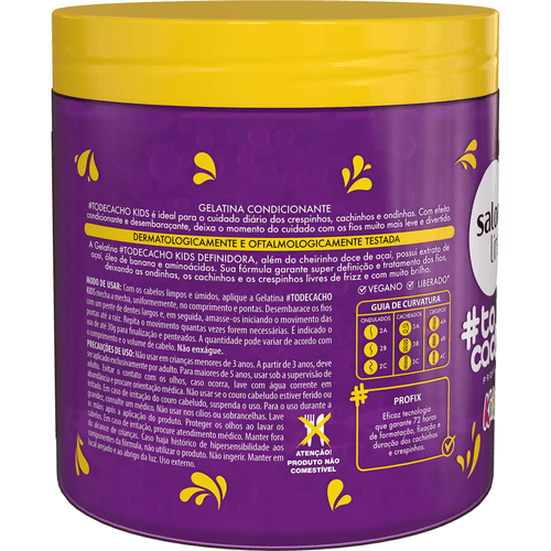Gelatina Definidora Salon Line #Todecacho Kids Açaí 550g