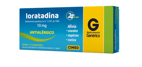 Loratadina 10mg com 12 Comprimidos Cimed