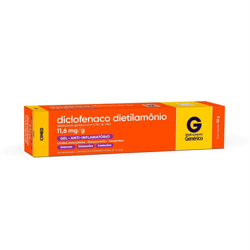 Diclofenaco Dietilamônio Gel 60g Cimed