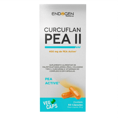 Suplemento Alimentar Endogen Curcuflan Pea II com 60 Cápsulas