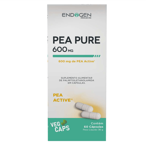 Suplemento Alimentar Endogen Pea Pure 600mg com 60 Cápsulas