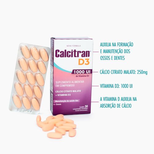 Calcitran D3 1000UI com 30 Comprimidos