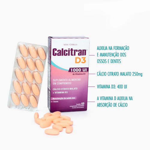 Calcitran D3 1000UI com 60 Comprimidos