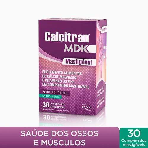 Calcitran MDK Mastigável com 30 Comprimidos