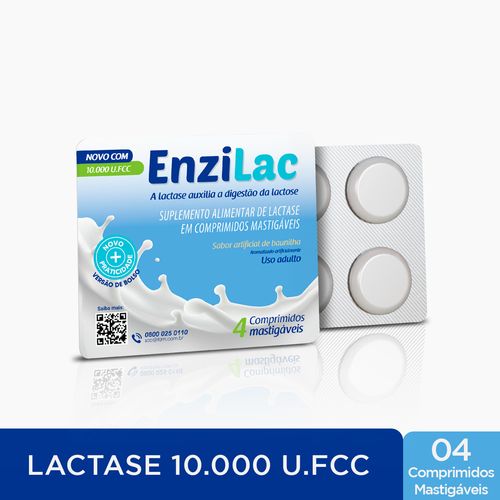 Enzilac 10.000 U.FCC com 4 Comprimidos
