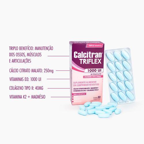 Calcitran Triflex com 60 Comprimidos