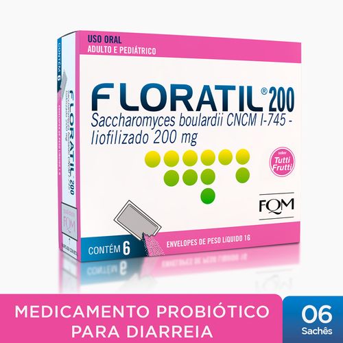 Floratil 200mg com 6 Sachês