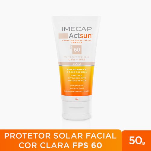 Protetor Solar Imecap Actsun FPS 60 Cor Clara 50g