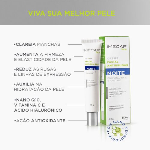 Creme Facial Antirrugas Imecap Face Noite 35g
