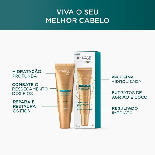 Ampola de Hidratação Capilar Imecap Hair Max 15ml