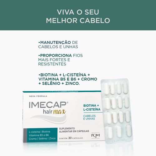 Imecap Hair Max com 30 Cápsulas