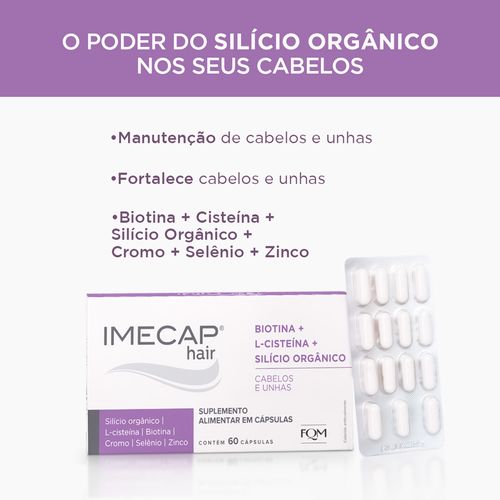 Suplemento Alimentar Imecap Hair Silício Orgânico com 60 Cápsulas