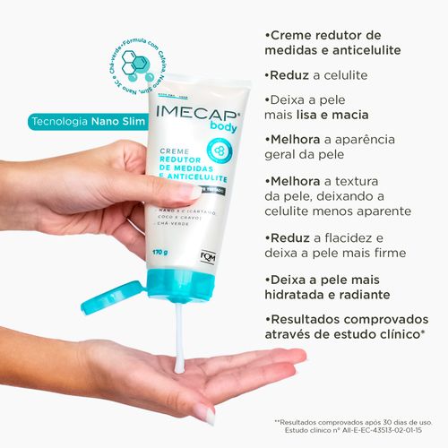 Creme Redutor de Medidas e Anticelulite Imecap Body 170g
