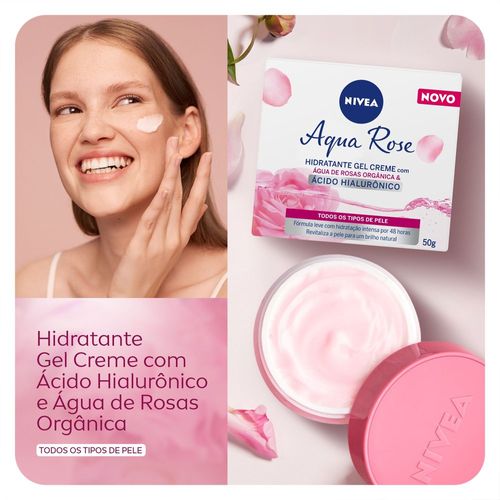 Creme Facial Nivea Gel Aqua Rose 50ml
