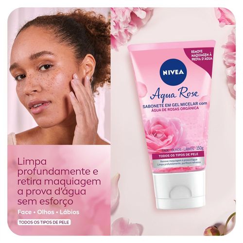 Nivea Sabonete Facial em Gel Aqua Rose 150ml