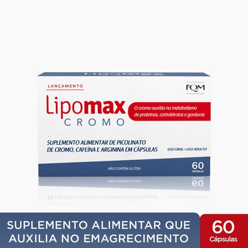 Lipomax Cromo com 60 Cápsulas