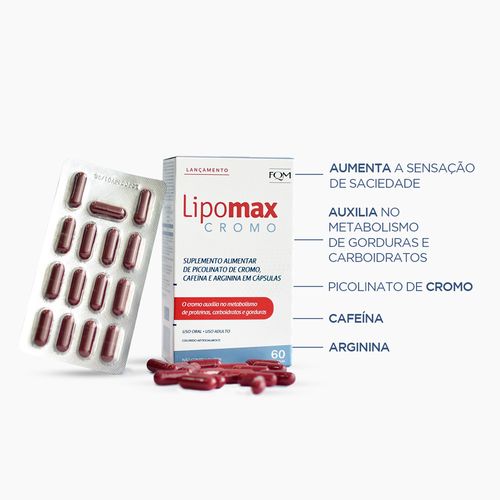 Lipomax Cromo com 60 Cápsulas