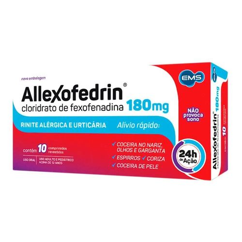 Allexofedrin 180mg com 10 Comprimidos