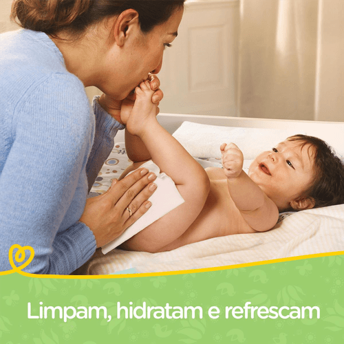 Kit Lenço Umedecido Pampers Aroma de Aloe Vera Leve 4 Pague 3 Unidades