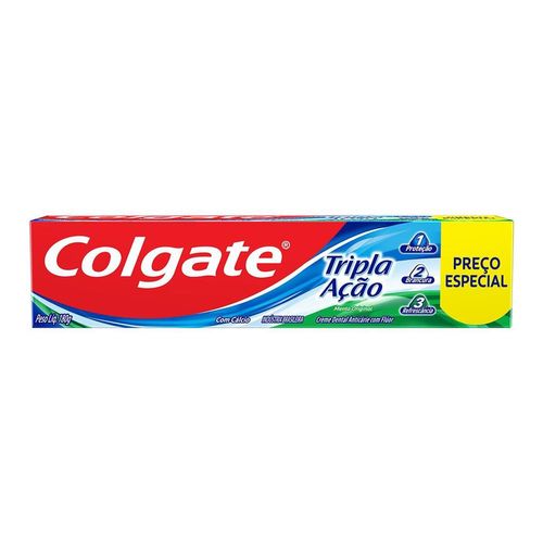 Creme Dental Colgate Tripla Ação Menta Original Leve 180g Pague 140g