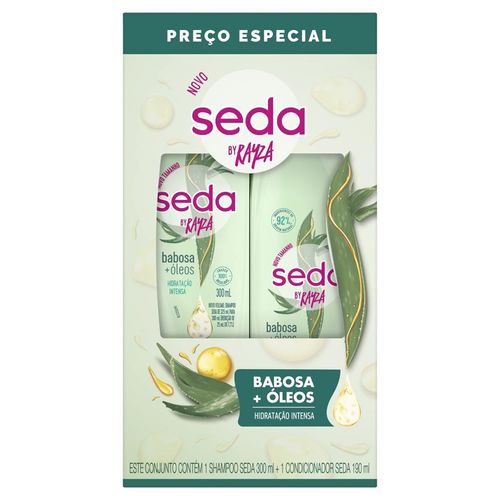 Kit Seda by Rayza Shampoo 300ml + Condicionador 190ml Babosa + Óleos