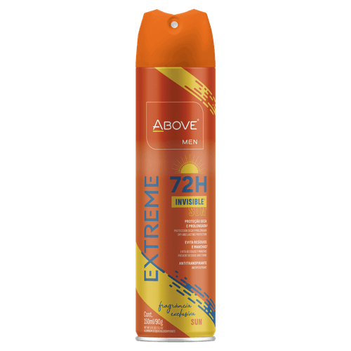 Antitranspirante Aerossol Invisible Sun 72h Above Men Extreme 150ml