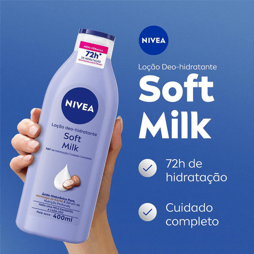 Loção Deo-Hidratante Nivea Soft Milk 400ml