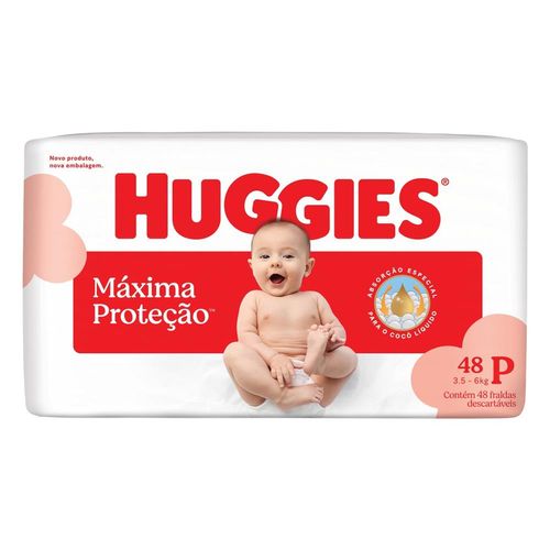 Fralda Huggies Maxima Proteção P com 48 Unidades