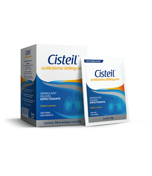 Cisteil 600mg com 16 Envelopes 5g