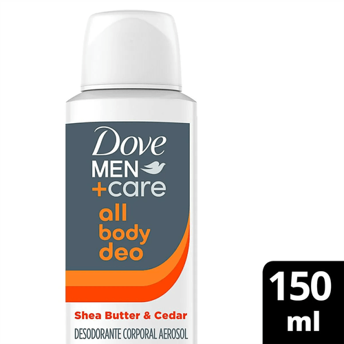 Desodorante Aerosol Dove Men Care All Body Deo Shea Butter & Cedar 150ml